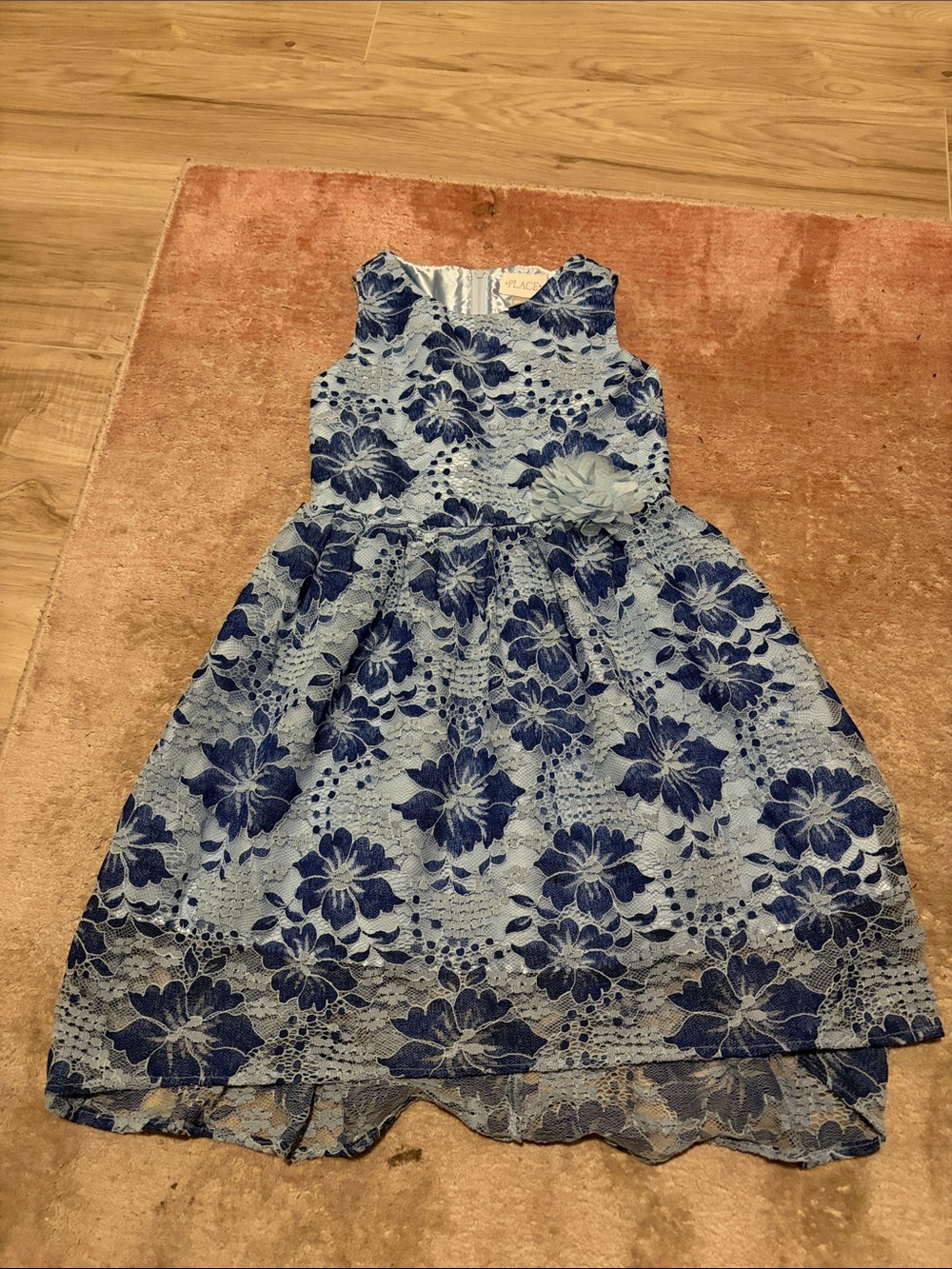 Place Blue Floral Lace Party Dress
